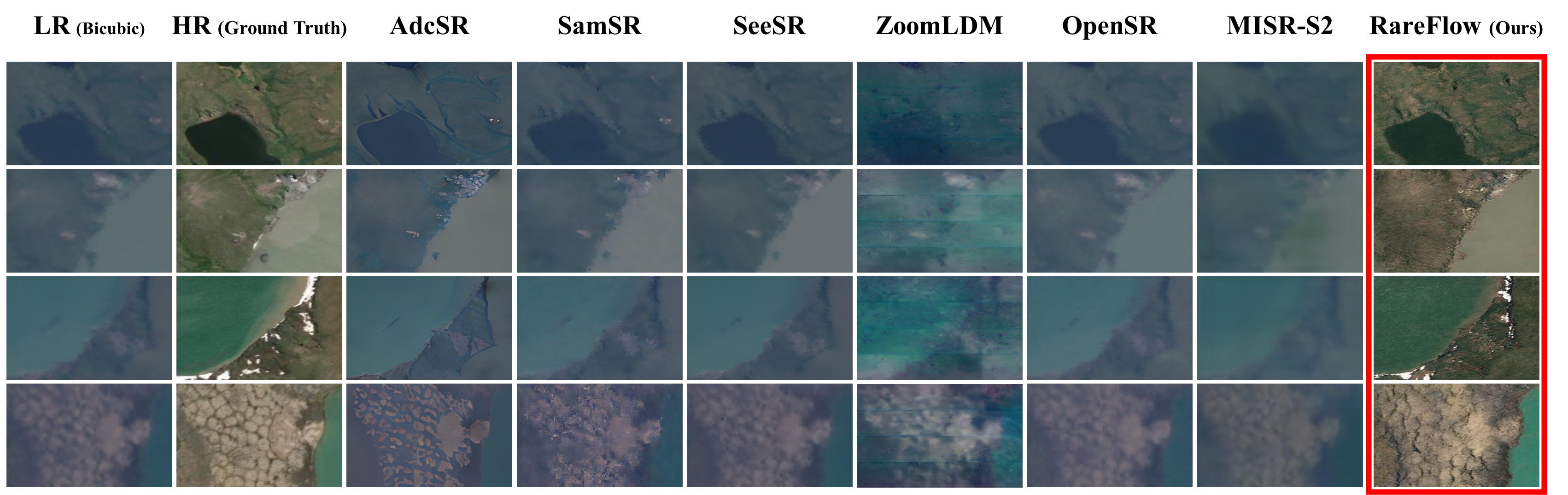 Qualitative comparison strip across methods
